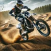 Motocrossrijder in actie op de crossbaan van MCC Holland in Gouda, met een goed uitgeruste crossmotor.