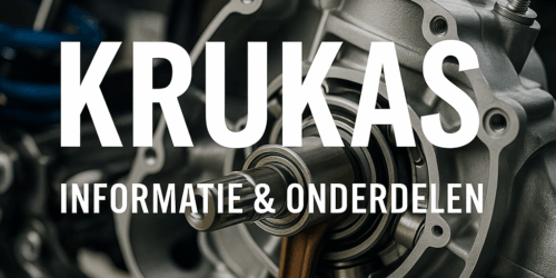 Crossmotor motorblok met zicht op krukas en krukaslagers – technisch onderhoud in uitvoering